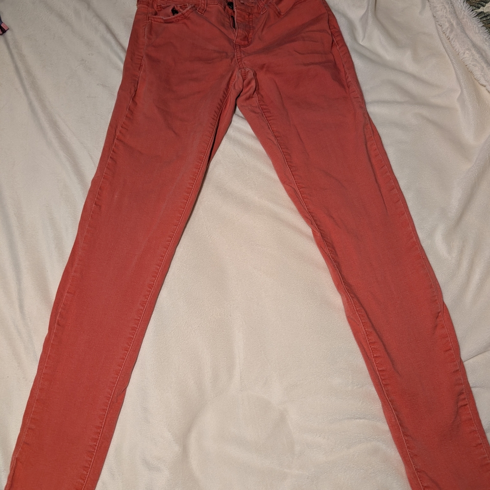 Coral Pink Skinny Jeans